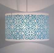 Image of Wide Tub Drum Moroccan Tile in Turquoise