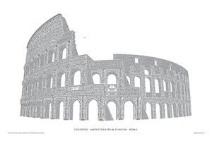 Image of Colosseo 24"x16" Signed Poster (Pearl)