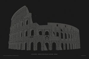 Image of Colosseo 24"x16" Limited Edition Poster (Black)