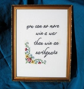Image of You Can No More Win a War E-Pattern from Radical Cross Stitch