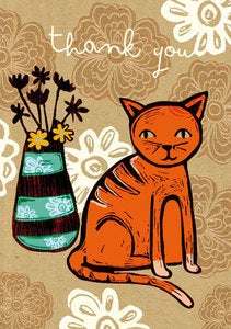 Image of Kitty Thank You Card