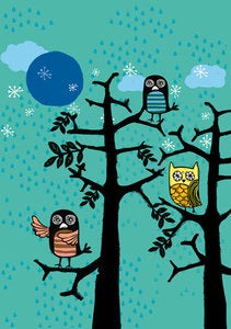 Image of Night Owls Greeting Card