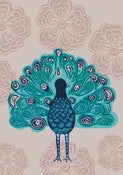 Image of Peacock Greeting Card