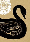 Image of Black Swan Greeting Card