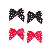 Image of Polka Dot Bow Studs - Black & White, Red & White