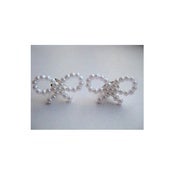Image of Cute Pearl Bow Studs