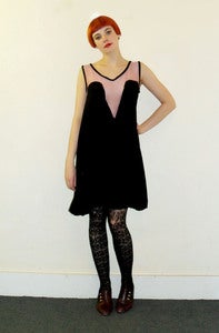 Image of Tofu Organza & Jersey Drape Dress