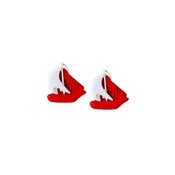 Image of Red & White Nautical Ship Boat Studs