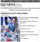 Image of ELLE.com Designer Playlist May 2009