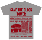 Image of Get Outta Town Records "Save the Clocktower" Gray T-Shirt