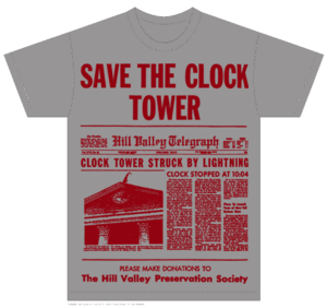 Image of Get Outta Town Records "Save the Clocktower" Gray T-Shirt