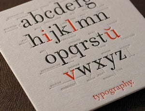 Image of i love typography coaster // qty 1