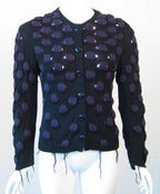 Image of Reversible Bubble Cardigan - Black and Purple