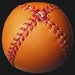 Image of LEMON BALL lemon peel baseball, Tan with Red Stitches