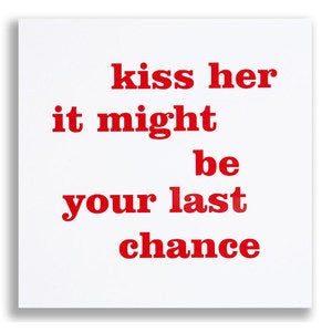 Image of 'Kiss Her' (square) Screen Print