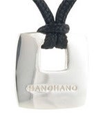Image of He'e Nalu Sterling Silver Square HANOHANO (HONOR) Pendent with Sterling Silver Toggle