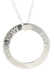 Image of He`e Nalu Sterling Silver MANA'OLANA (HOPE) Pendent with Sterling Silver Chain