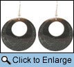 Image of Mother-of-pearl Tahitian Circle Earrings with Tiare Design