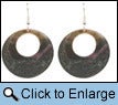 Image of Mother-of-pearl Tahitian Circle Earrings with Honu Design