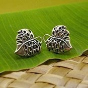 Image of Monstera Earrings Large (clipped)