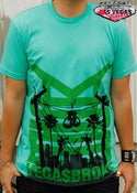 Image of The HELL-A Tee (GREEN + BLACK on MINT)