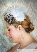 Image of Feather Miniature Bridal Fascinator