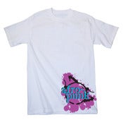 Image of Afro-Punk Tee 2, White w/ Pink & Blue Logo