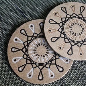 Image of Coaster I : White Rangoli | 8pk