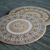 Image of white rangoli coaster IV | 8pk