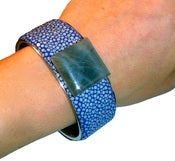 Image of Denim Stingray and Labradorite Cuff