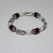 Image of Handmade Beaded Bracelet - Pearl Elegance
