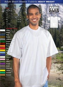 Image of PRO CLUB ADULT SHORT SLEEVE (HEAVYWEIGHT) Sizes 3X & 3X-Tall (per. Dozen)