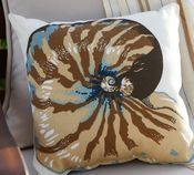 Image of FF Nautilus Shell Outdoor Fabric Pillow Panel Pottery Barn Fabric S351