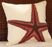 Image of FF Starfish Print Outdoor Fabric Pillow Panel Pottery Barn Fabric S350