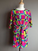 Image of Checkered Printed Silk Dress . D21