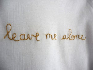 Image of t-shirt "leave me alone"