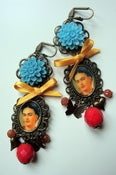 Image of Boucles d'oreilles Glamour au féminin Frida Khalo