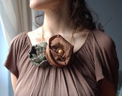 Image of Africa - recycled fabric necklace