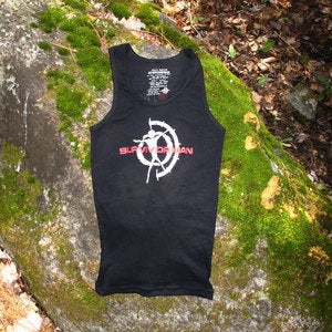 Image of Ladies "I Love Les" Ribbed American Apparel Tank