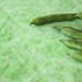Image of  Linen Tea Towel / Hand Dyed Batik / Lime / Pause