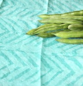 Image of  Linen Tea Towel / Hand Dyed Batik / Lake / Chevalet