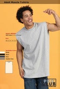 Image of ADULT MUSCLE T-SHIRTS MED to XL (per. Dozen)