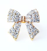 Image of Large Diamante Bow Ring
