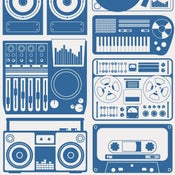 Image of analog nights wallpaper by the sheet  - brights 