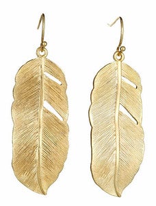 Image of Gold Feather Earrings