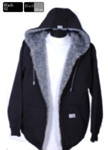Image of ZIPPER HOOD FLEECE PILE JACKET SM TO 2X (3 per. pack)