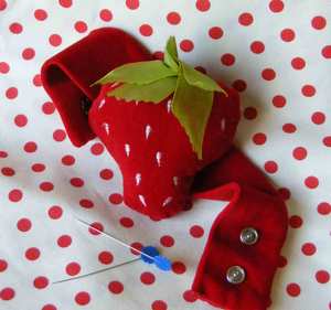 Image of Strawberry Fields 4-Ever Wristlet Pincushion