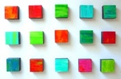 Image of Rhapsody 15.8 - collection of 15 mixed media wall blocks