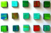 Image of Rhapsody 15.4 - collection of 15 mixed media wall blocks