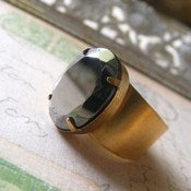 Image of Glamour hematite rhinestone vintage inspired ring